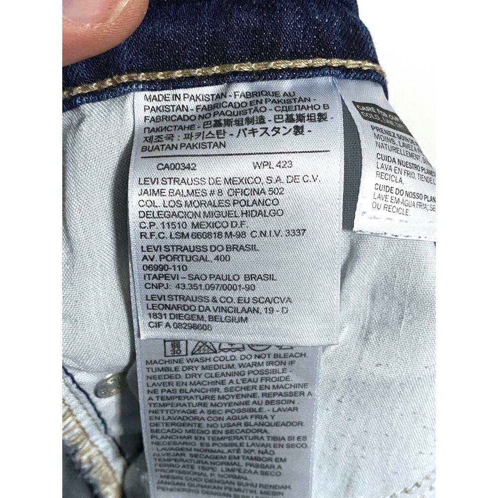 Levis 518 Super Low Blue Bootcut Jeans Womens 9M Dark Wash Y2K Classic Stretch - Picture 8 of 9